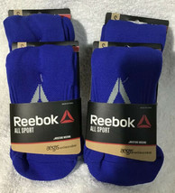 NIP reebok all sport youth socks size small BLUE Size Small. 4 Pairs - $38.38