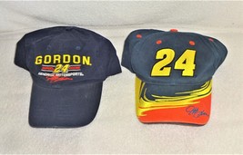 NASCAR Chase &amp; Action Jeff Gordon DuPont #24 Lot of 2 Hats Ball Caps - $4.95