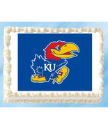 Kansas Jayhawks 1/4 Sheet 8.5 x 11" Edible Image Topper Cupcake Cake Fro... - $11.75