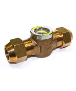 HVAC AC SIGHT GLASS W/ MOISTURE INDICATOR ALL BRASS FLARE  5/8&quot; PIPE - $15.88