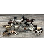 Lot Of 21 SCHLEICH Domestic Farm Animals Collectible Figurine Toys Horse... - £62.50 GBP