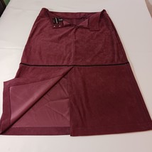 Norton McNaughton Women's Red Back Zip & Slit Pull-On Stretch Skirt Size 18 image 2