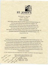 St John&#39;s Restaurant Menus &amp; Wine Lists Market Street Chattanooga Tennessee 2001 - £14.24 GBP