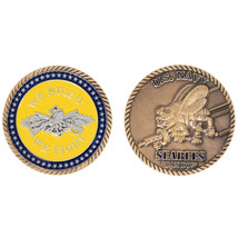 NAVY SEABEES CAN DO  WE BUILD WE FIGHT 2&quot;CHALLENGE COIN - £31.38 GBP