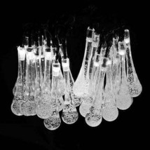 Size: 40 LED,Color: Bright White - Dew Droplets 20 LED Solar Lights Fall... - $939.11 MXN