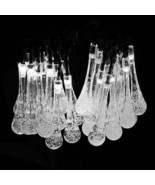 Size: 40 LED,Color: Bright White - Dew Droplets 20 LED Solar Lights Fall... - $940.06 MXN