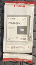 Genuine Canon PFI-106BK Black Image Prograf iPF6400 iPF6450 PFI-106 - £23.56 GBP