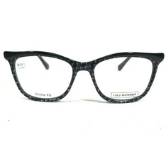 Lulu Guinness Pequeña Gafas Monturas L892 BLC Negro Houndstooth 50-16-135 - £41.45 GBP