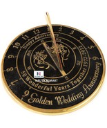 50th Golden Wedding Anniversary Sundial Gift Heavy Duty Brass Home Decor... - £61.94 GBP