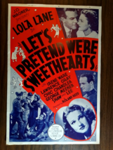 Lola Lane Let's Pretend Were Sweethearts Movie Poster Brochure 1936 Orig... - $37.25