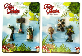 6 Miniature Fairy Garden Figurines Signs Plants Beehive Greenbrier NIP 2010-11 - £12.95 GBP