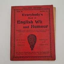 Antique Vintage Everybody&#39;s Book of English Wit and Humour - $24.74