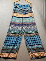 Dressbarn ROZ &amp; ALI Women&#39;s Pants Size M Wide Leg Gypsy Flowy Hippy Boho Wacky - £18.08 GBP