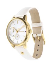 Tommy Hilfiger Reloj Mujer 1782018 Cuarzo Cuero Con Estrella Esfera Plata 38mm - £99.30 GBP