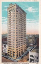 Toledo Ohio OH Second National Bank Building Summit &amp; Madison Postcard D43 - £2.23 GBP