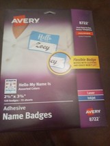 Avery Adhesive Name Badges 2 1/3&quot; X 3 3/8&quot; Adhesive Name Badges - $15.72
