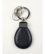 Wilson&#39;s Leather black leather keychain key ring fob luggage tag - £10.89 GBP