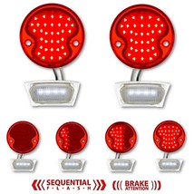 Sequential LED Tail Light &amp; License Lamp Lens Pair for 1932 Ford Truck &amp; Car - £107.95 GBP