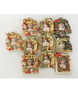 10 small Christmas holiday frame with victorian girl style picture shabb... - £17.08 GBP