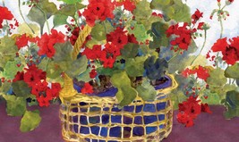 Toland Home Garden Geranium Basket 18 X 30 Inch Decorative Floor Mat Floral - $30.97