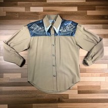 Vintage Nancy Bolen City Girl Western Shirt Size 4 Cowgirl Button Up Brown 4038 - £34.91 GBP