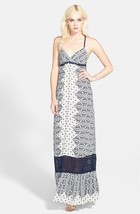NWT Gypsy 05 Casablanca in Navy Rayon Voile Triangle X-Back Maxi Dress XS $210 - £26.33 GBP