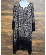 Odd Molly Tunic Dress Fringed Tassel Boho Small Sexy Goth Hippie Gypsy B... - $77.32 CAD