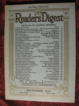 Readers Digest September 1937 Frank Lloyd Wright John Erskine Della Lutes  - £10.07 GBP