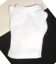  Barbie doll clothes white sleeveles top w high collar simple realistic ... - €8,67 EUR