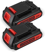 Upgraded 3000mAh 20V LBX20 Lithium Battery Replacement 2-Pack for Black and - £32.15 GBP