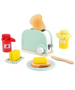 Wooden Kitchen Toys, 11Pcs Pop Up Toaster Play, Bread Maker With Bread S... - £30.32 GBP