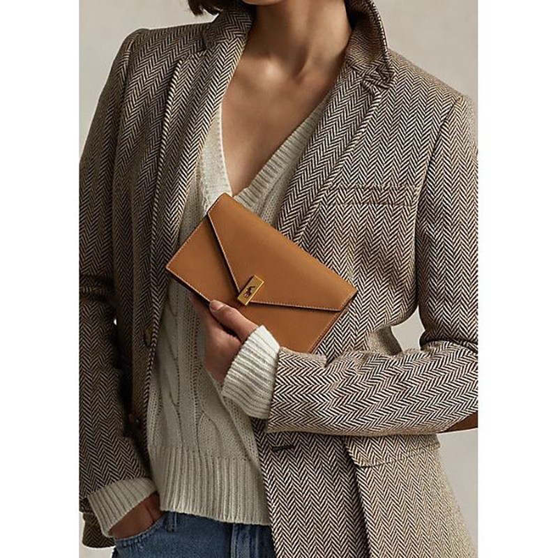 Polo Ralph Lauren Polo ID Leather Chain Wallet & Crossbody – Classic Tan Item image 7
