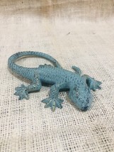 1 GREEN LIZARD Garden Statue GECKO Western Paper Weight Cast Iron Southw... - $13.99