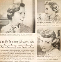 1955 Bobbi Pin Curl Permanent Curlers Advertisement Hair Beauty Hygiene ... - €8,58 EUR