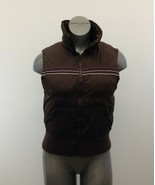 Brody Puffer Vest Women&#39;s Large Sleeveless Brown Pink Mock Full Zip Up - $8.90