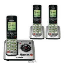 VTech Cordless Phone Base Digital Answering System 3 Cordless Handsets - £68.50 GBP