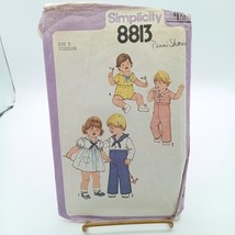 Vintage Sewing PATTERN Simplicity 8813, Childrens 1978 Toddlers Dress Top - £11.37 GBP