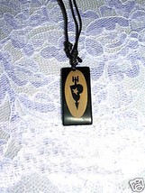 NEW MOJAVE DESERT CARVED TRIBAL DESIGN - IN LOVE - PENDANT ADJ 28&quot; NECKLACE - $4.99