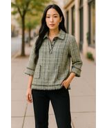 Brooks Brothers Tweed Jacket Fringed Trim Career Wear Top Size 10 - €41,13 EUR