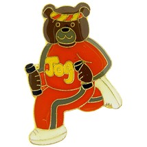 Teddy Bear In Jogging Suit Pin 1&quot; - £7.52 GBP