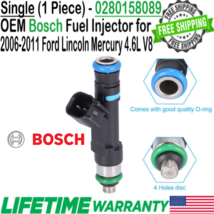 OEM Bosch Single Unit Fuel Injector for 2006-2011 Mercury Grand Marquis 4.6L V8 - £38.65 GBP
