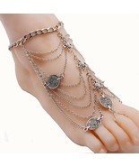Bollywood Indian Style Silver Plated Chain Payal Anklet Bridal Set Jewel... - £22.70 GBP
