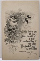 Artist H.A. Weiss Cherub Singing Birds Asleep in Jesus Postcard A16 - £11.95 GBP