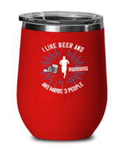 Running Wine Glass. I Like Beer and Running. Red-WG  - £20.62 GBP