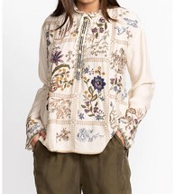 Johnny Was mabel embroidered blouse in Shell - size M - £143.23 GBP