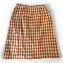 Vintage 70s wool blend Classic Fashions plaid straight knee length skirt 18 - $28.00