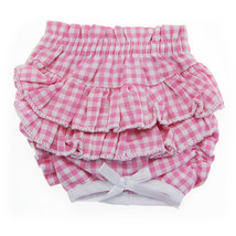 Ruffled Pink and White Gingham Incontinence Dog Panties Size XL  - $193.86 MXN