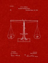Scales of Justice Patent Print - Burgundy Red - £6.28 GBP+