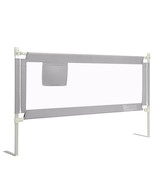 69.5&quot; Toddler Bed Rail with Anti-Collision Cotton &amp; Side Pocket Gray BS1... - $46.83