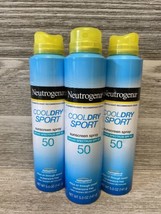 3 Neutrogena Sport Sunscreen Spray SPF 50 Cool Dry 5.0 Oz - $27.94